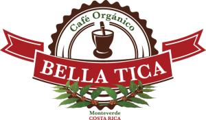Logo of an organic coffee farm in Monte Verde. Photo provided by bellaticacafe.com